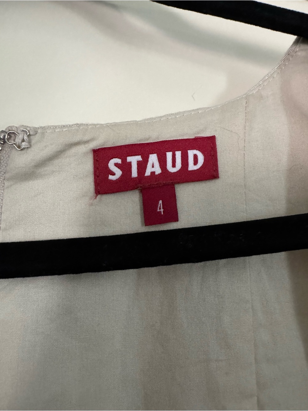 STAUD Triton Set Linen Wide-Leg Pants with Silver Buckle Belt & Linen Corset - Picture 3 of 12